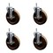 Service Caster 6'' High Temp Phenolic Swivel 7/16'' Grip Ring Stem Caster Set with Brake, 4PK SCC-GR20S615-PHRHT-TLB-716138-4 - alternate 1